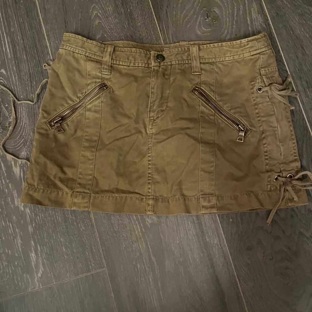 Vintage cargo micro mini skirt GUESS olive green